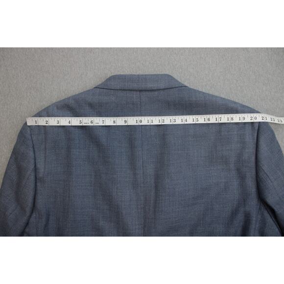 Lauren Ralph Lauren Blazer Mens 48R Blue Hopsack 2 Buttons Single Breasted - Picture 9 of 9